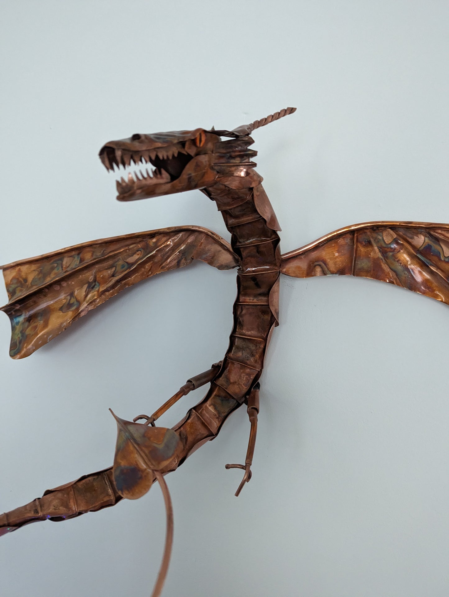 Copper Dragon sculpture