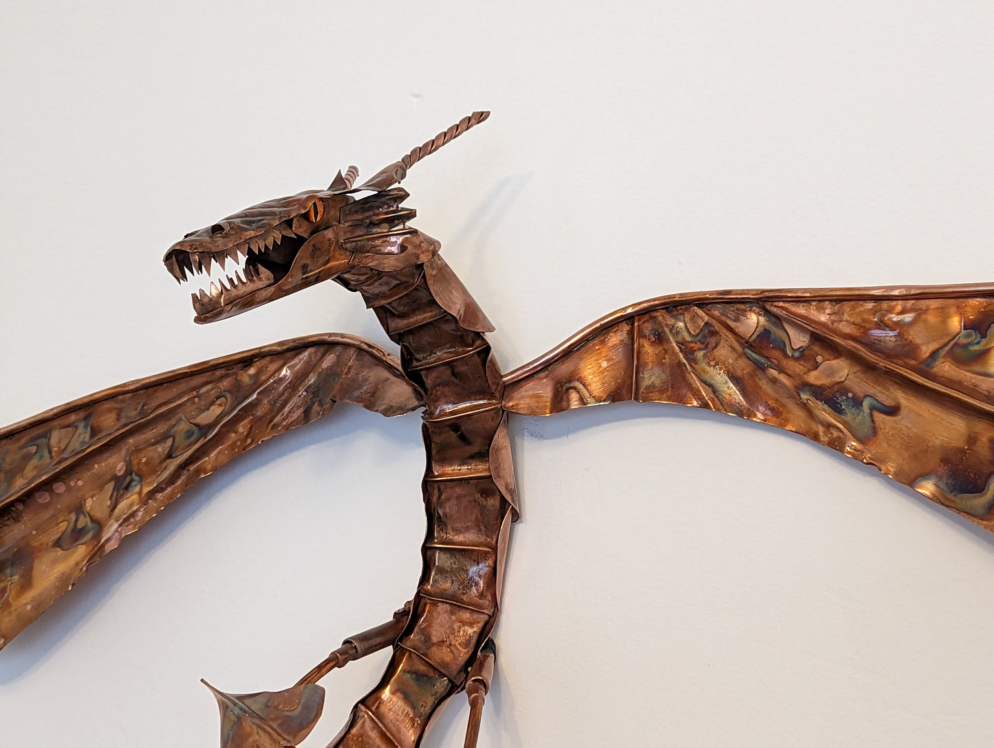 Copper Dragon sculpture