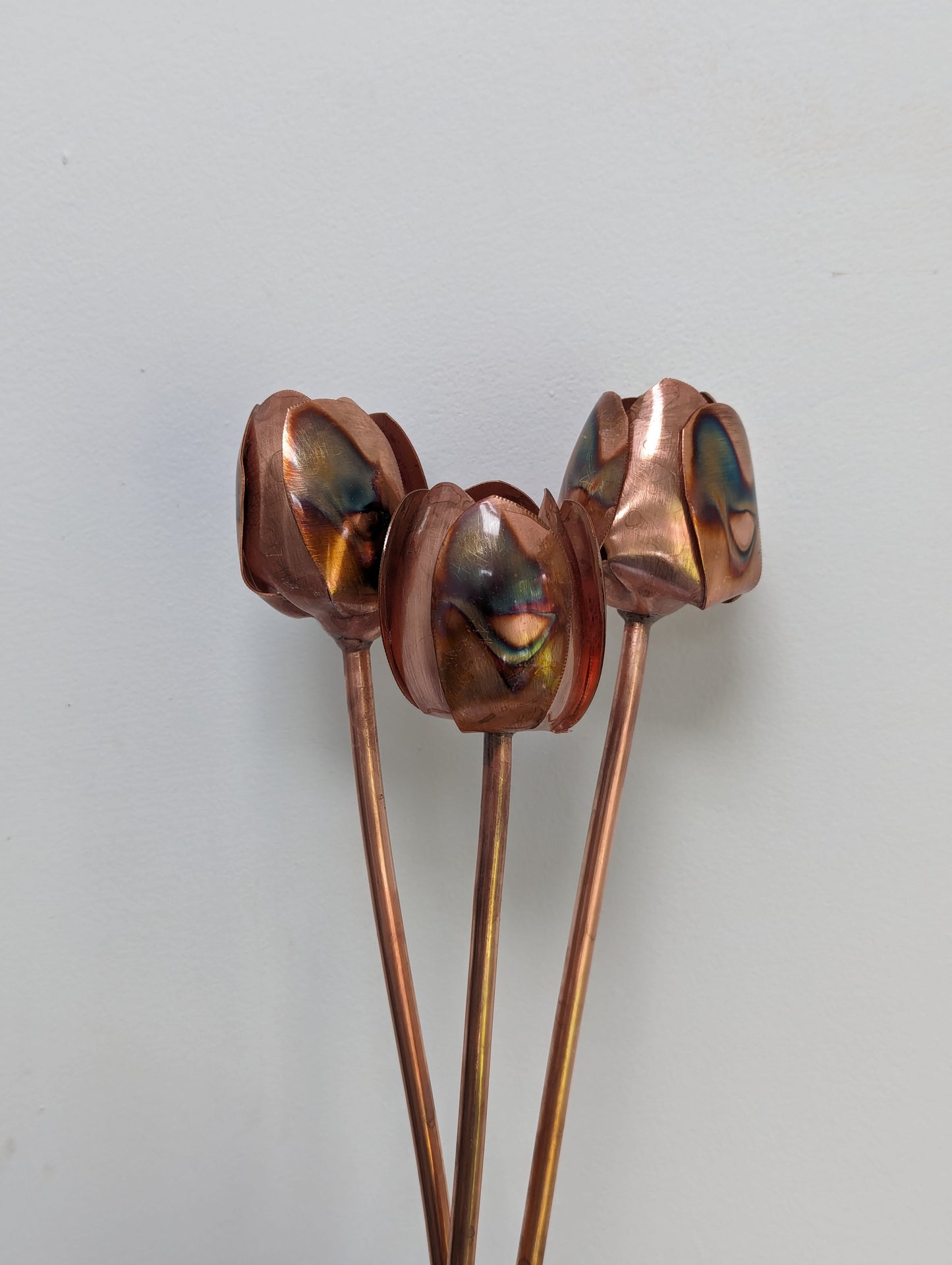 Copper tulips, metal tulips, 7th anniversary, copper wedding decor, Birthday gift - Deshca Designs