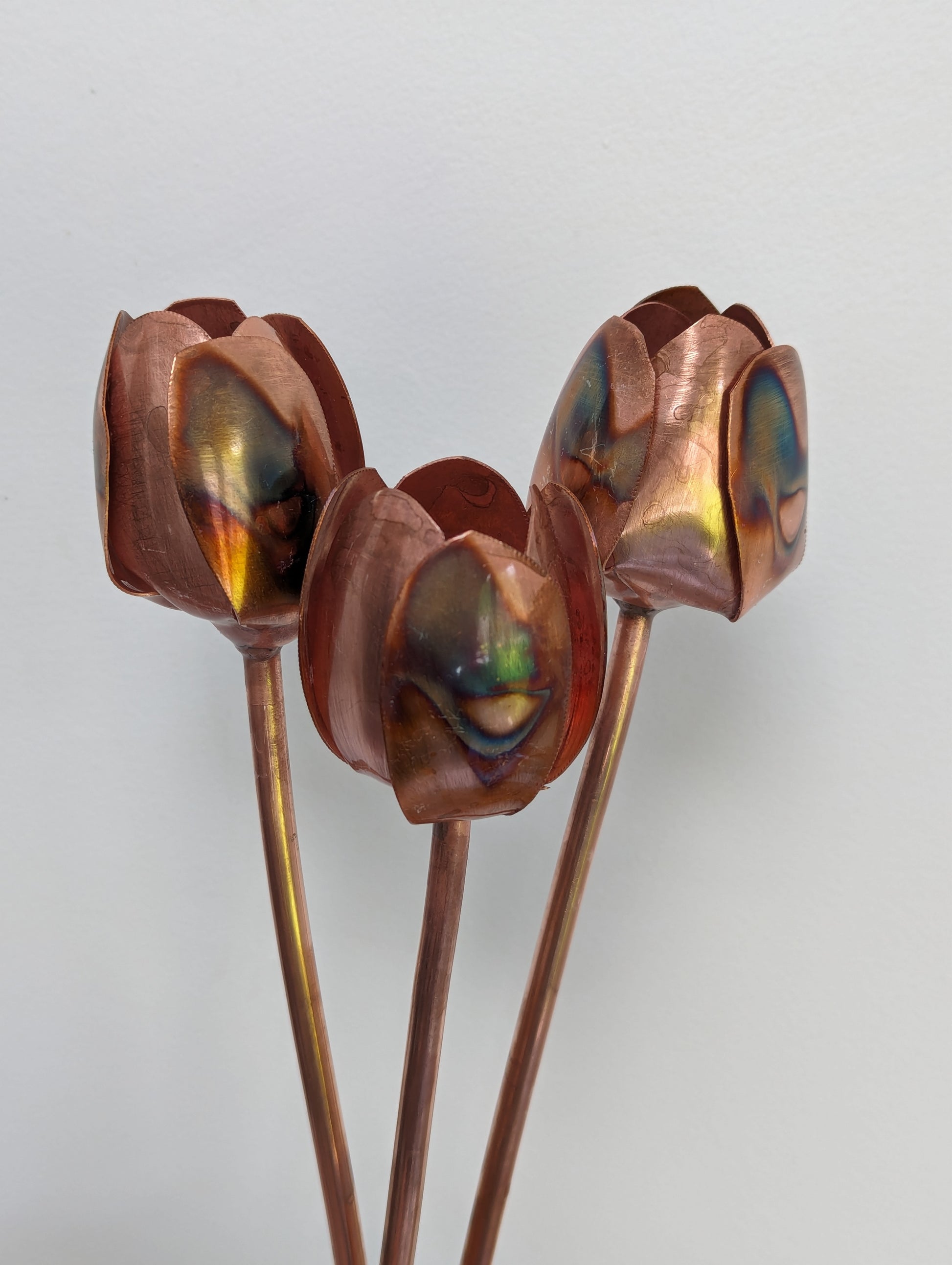 Copper tulips, metal tulips, 7th anniversary, copper wedding decor, Birthday gift - Deshca Designs