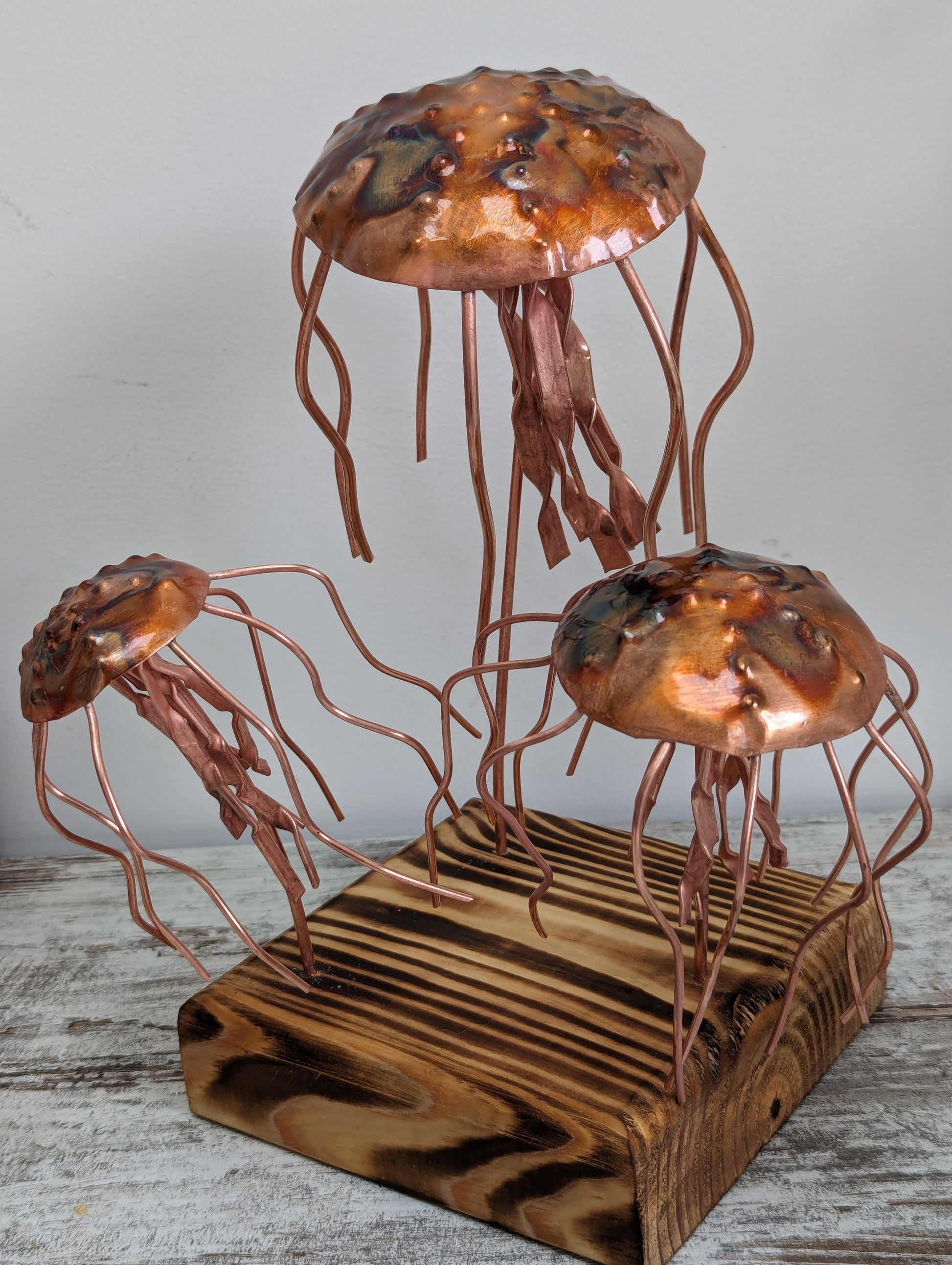 Trio of Copper jellyfish - Deshca Designs