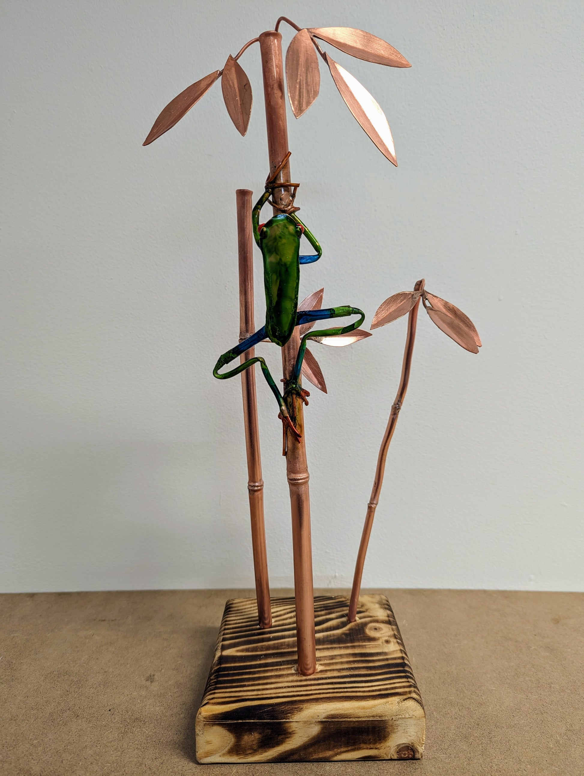 Copper bamboo and tree frog - Deshca Designs