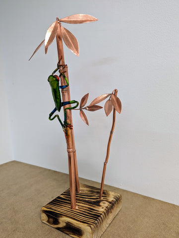 Copper bamboo and tree frog - Deshca Designs