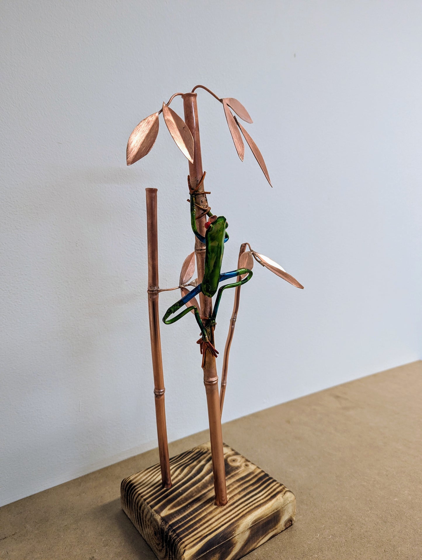 Copper bamboo and tree frog - Deshca Designs