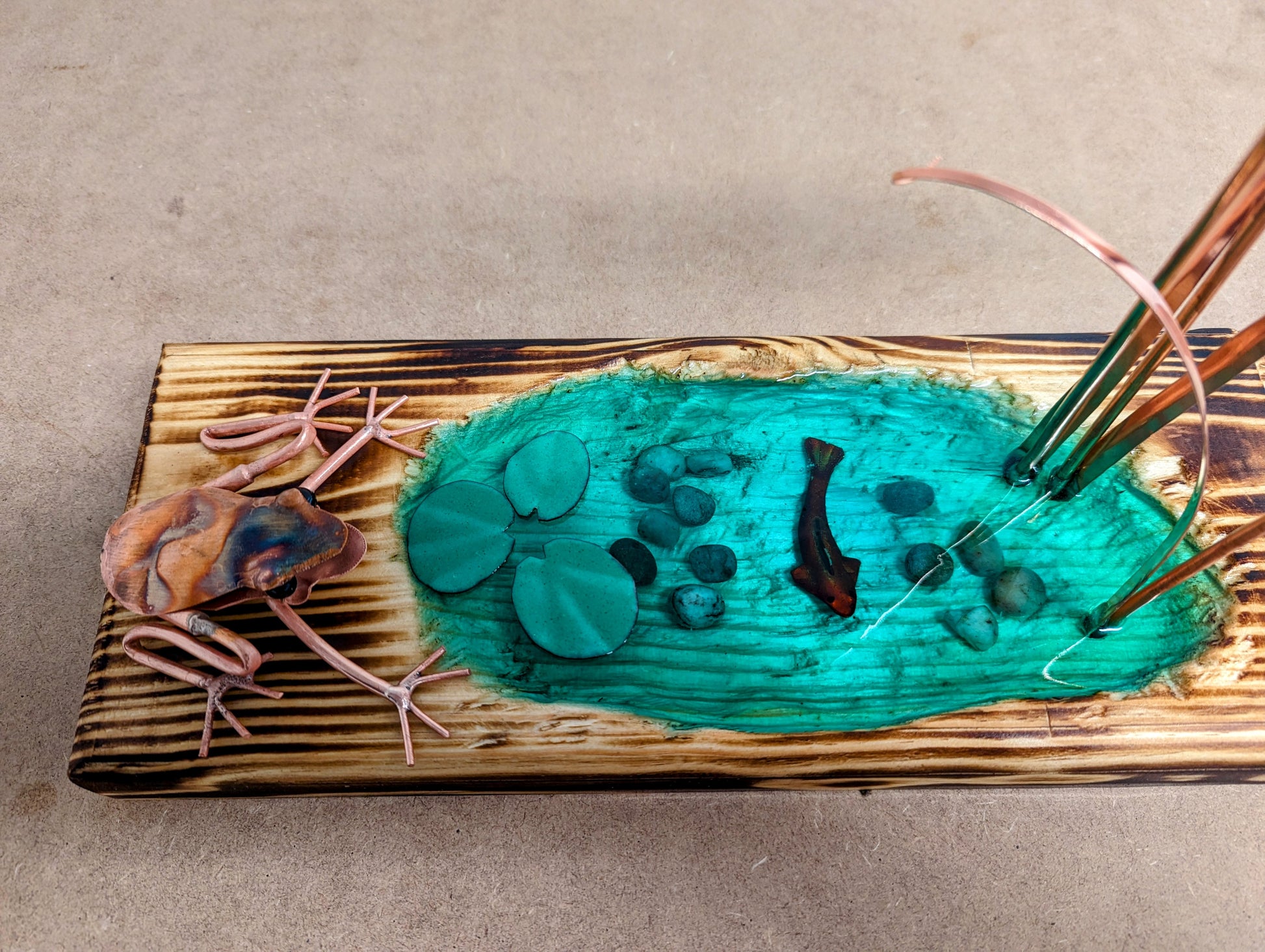 Kingfisher and frog - Deshca Designs