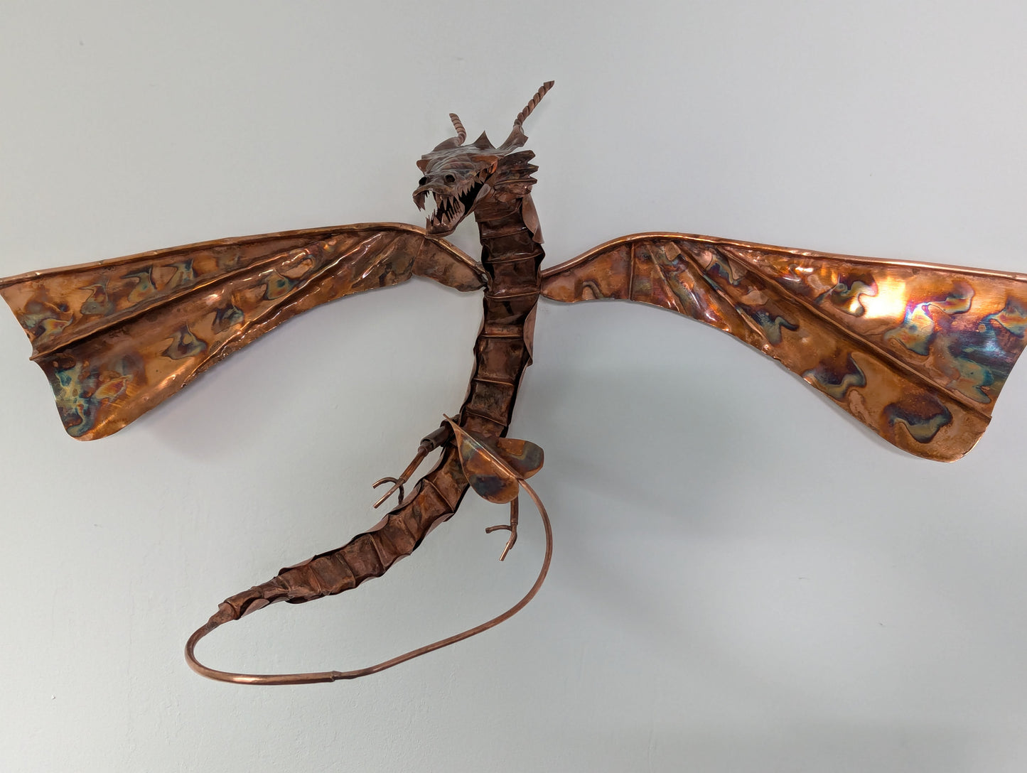 Copper Dragon sculpture