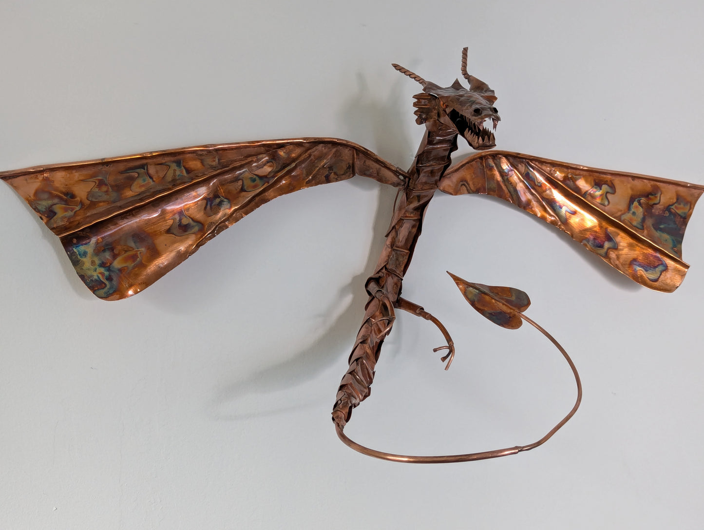 Copper Dragon sculpture