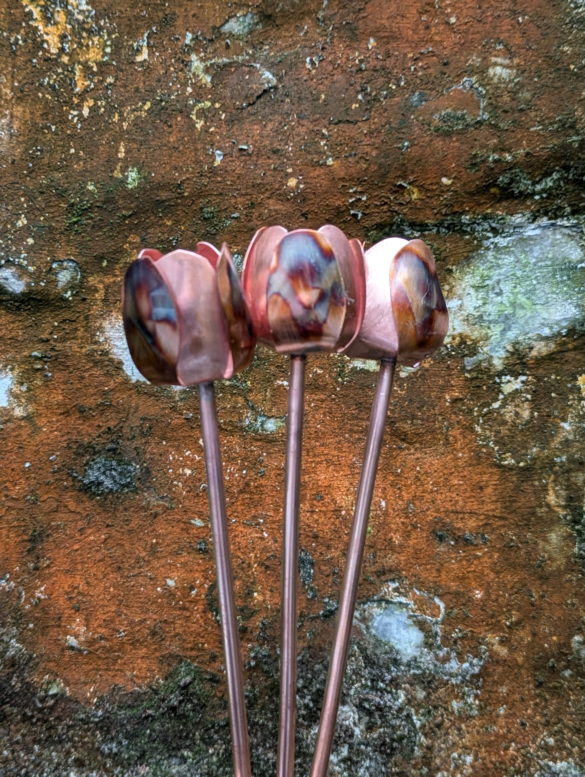 Copper tulips, metal tulips, 7th anniversary, copper wedding decor, Birthday gift - Deshca Designs