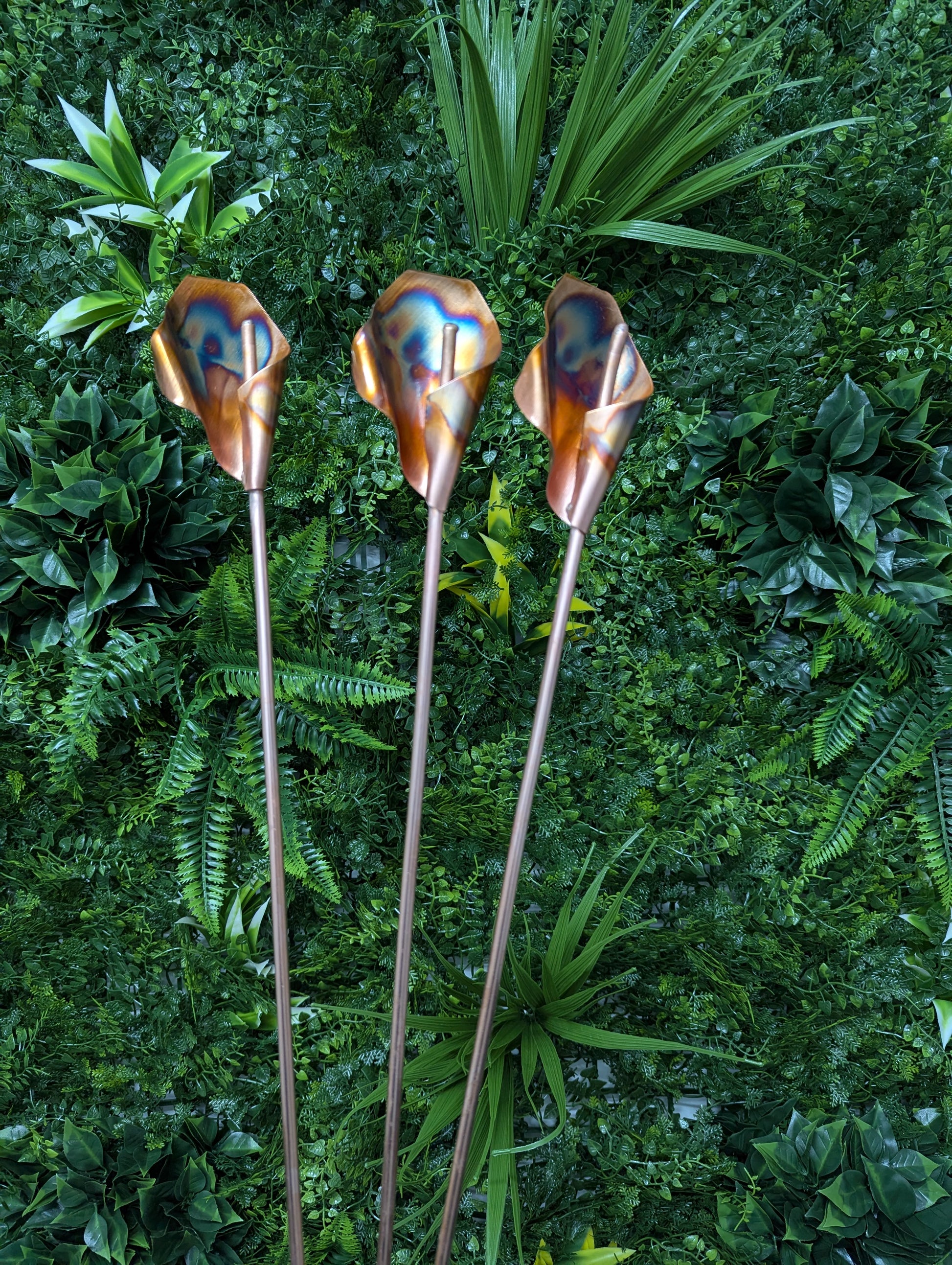 Handmade Copper Calla Lilies for the Garden | UK Made | Rustic & Elegant - Deshca Designs