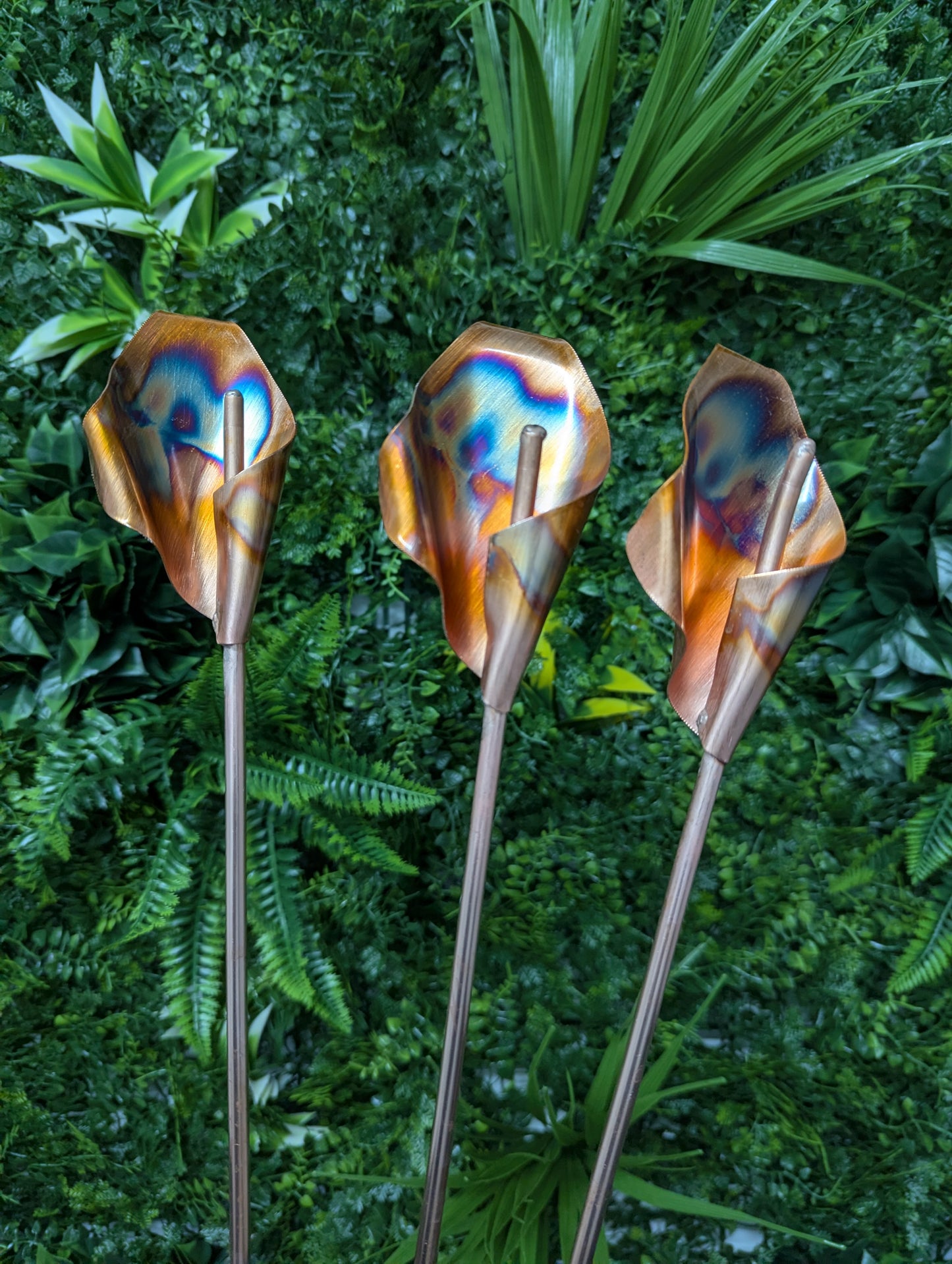 Handmade Copper Calla Lilies for the Garden | UK Made | Rustic & Elegant - Deshca Designs