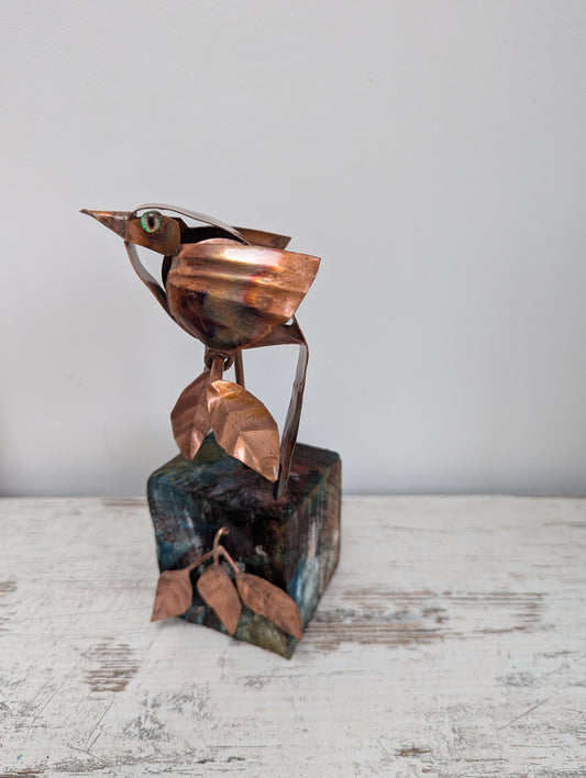 Small copper bird - Deshca Designs