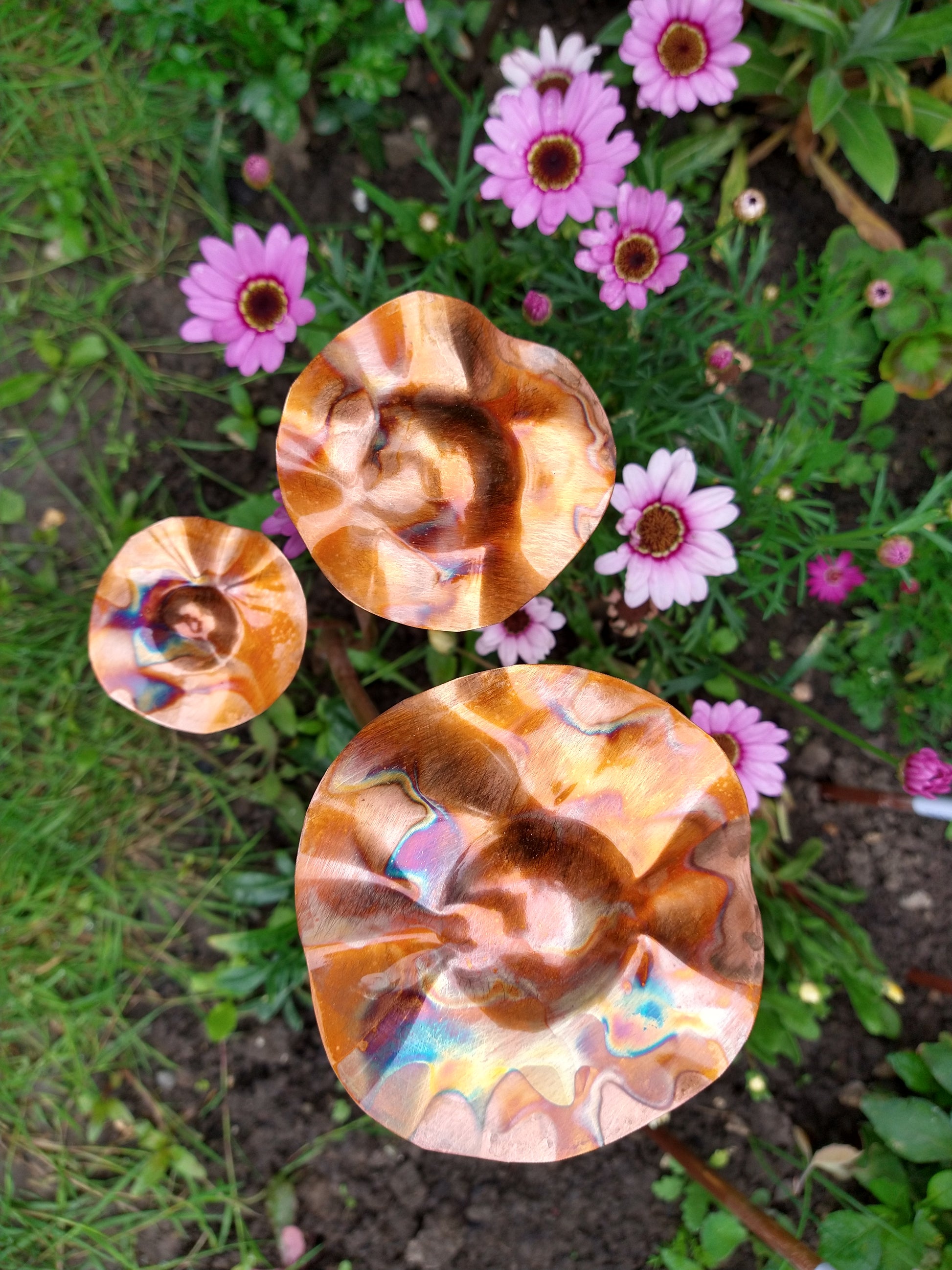 Handmade Copper Toadstools Garden Decoration | Made in the UK - Deshca Designs