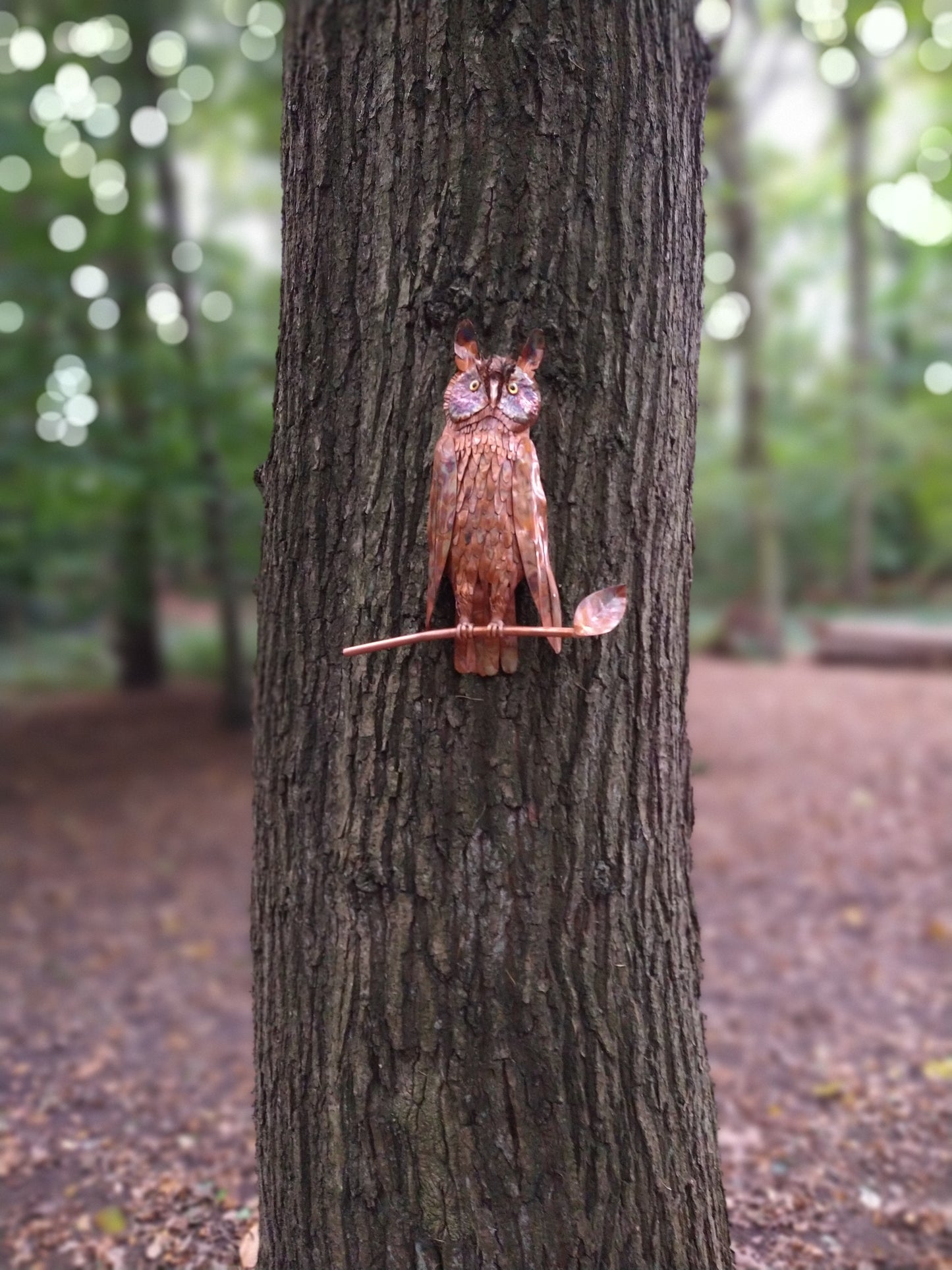 Long-eared owl wall hanging - Deshca Designs