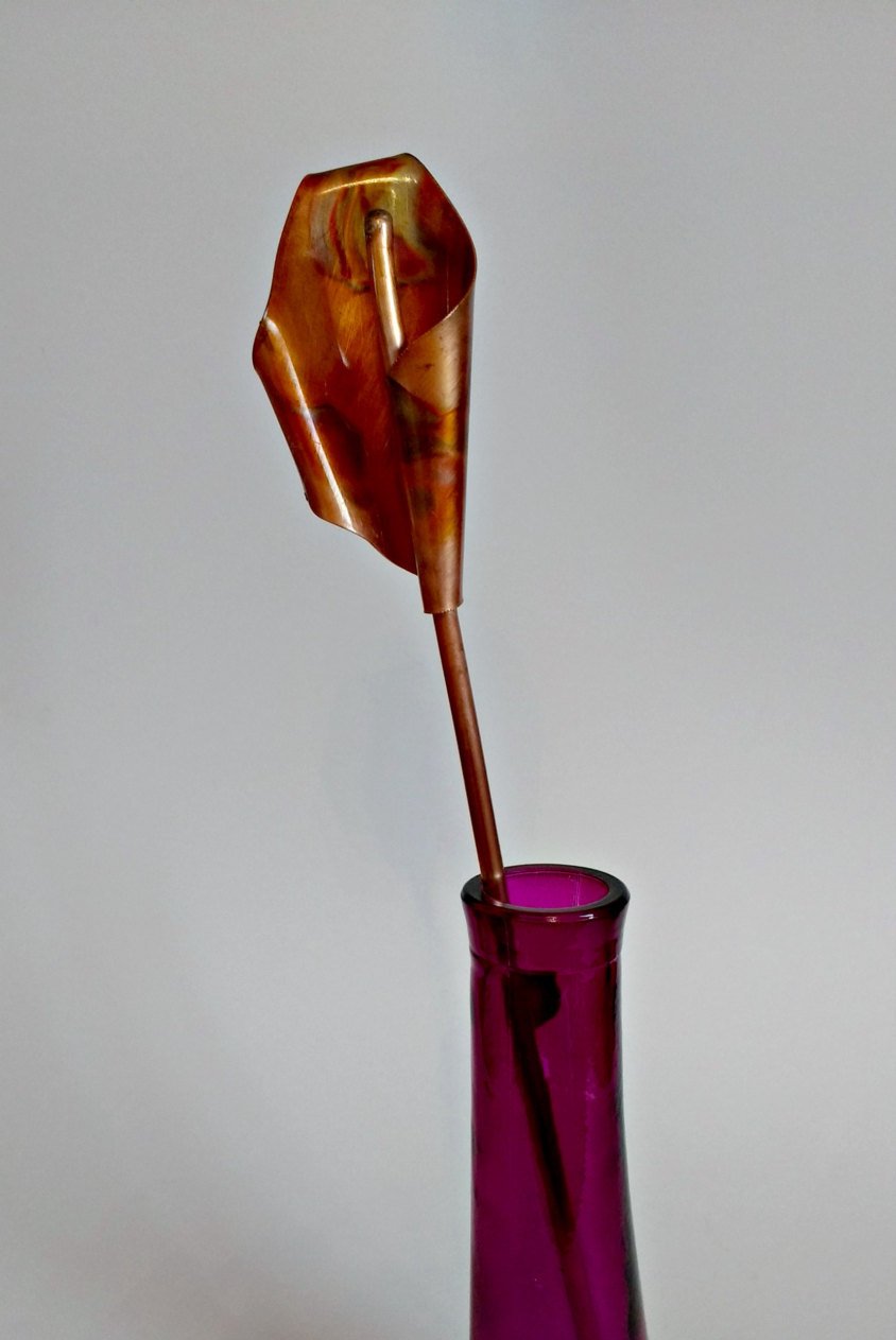 Copper Calla Lily, copper anniversary, metal flower, home decor, 7th anniversary gift, copper flower, wedding anniversary gift, copper gift - Deshca Designs