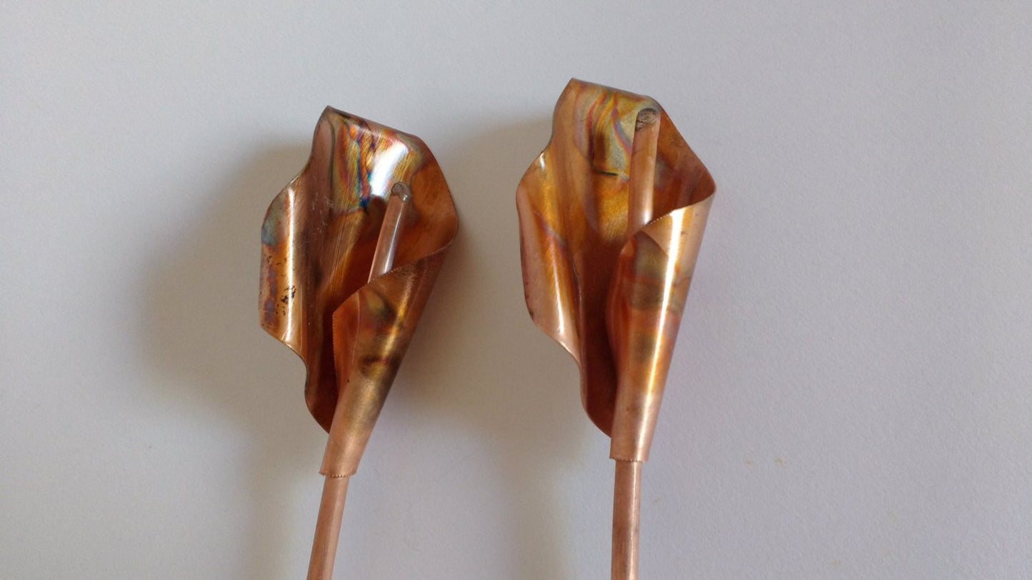 Copper Calla Lily, copper anniversary, metal flower, home decor, 7th anniversary gift, copper flower, wedding anniversary gift, copper gift - Deshca Designs