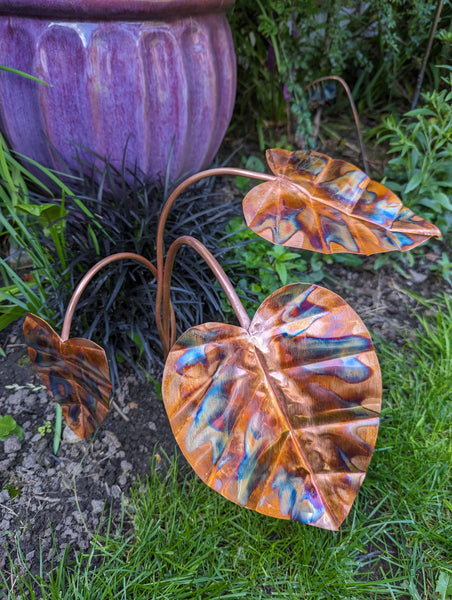 Handmade Copper Hosta Garden Decoration | Made in the UK