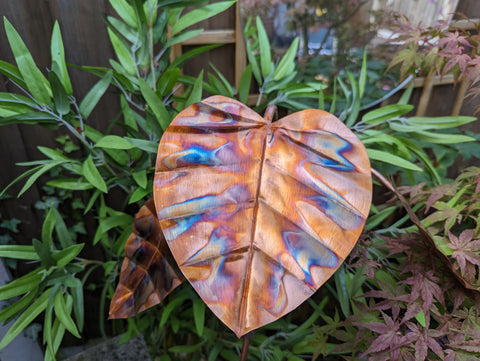 Handmade Copper Hosta Garden Decoration | Made in the UK