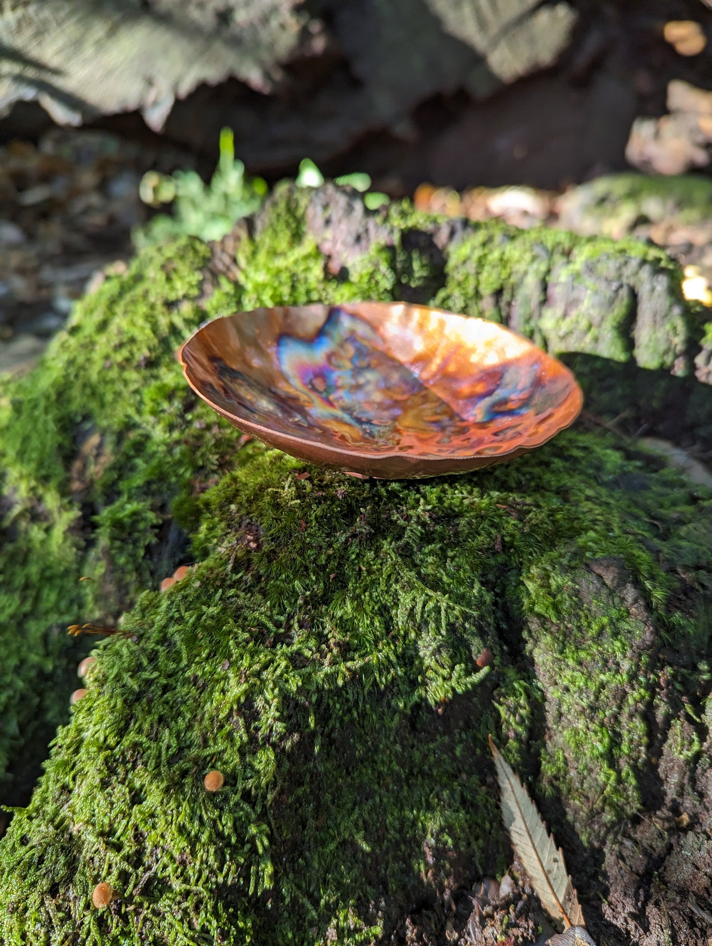 Handmade small hammered copper bowl - Deshca Designs