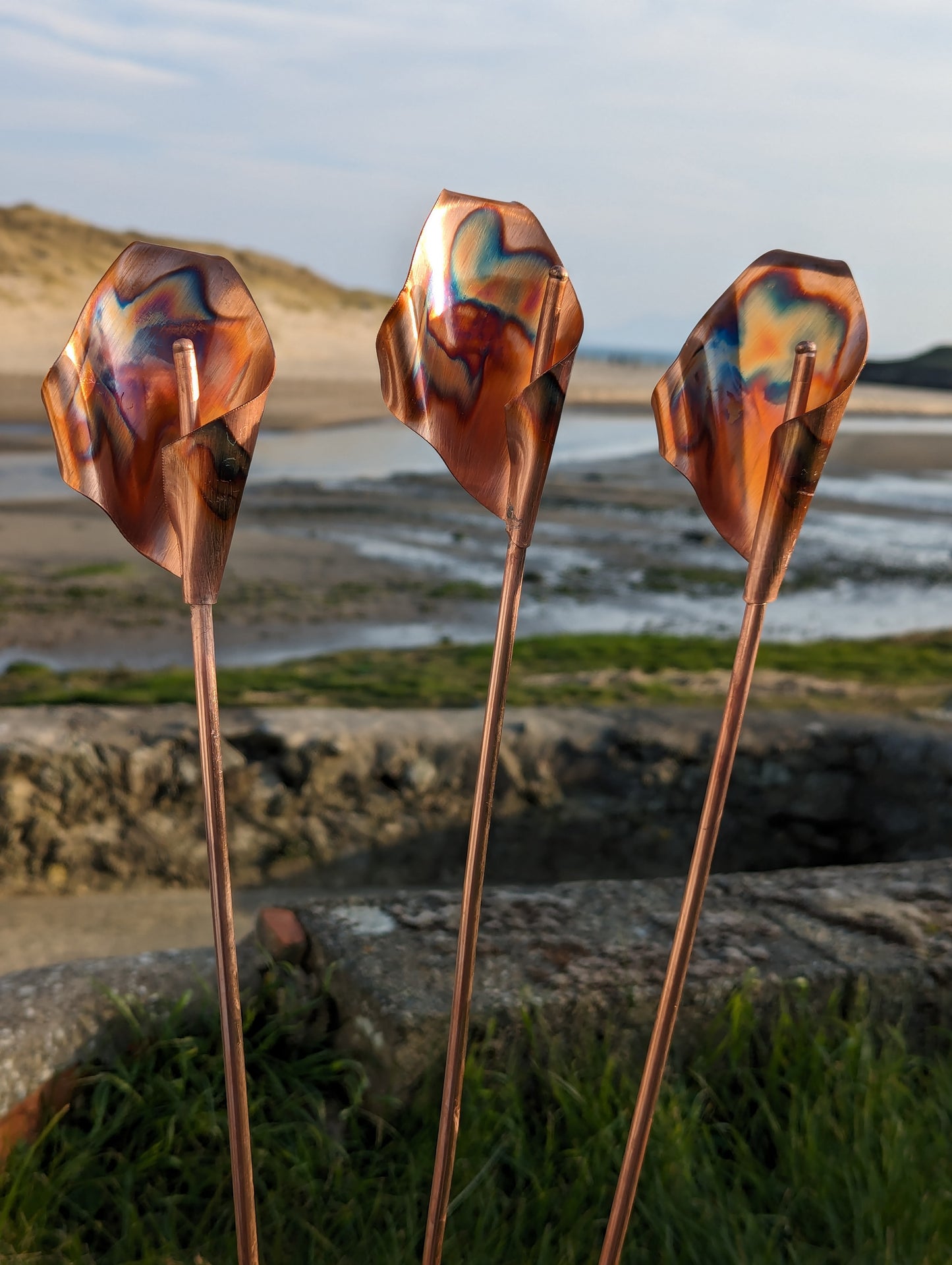 Handmade Copper Calla Lilies for the Garden | UK Made | Rustic & Elegant - Deshca Designs