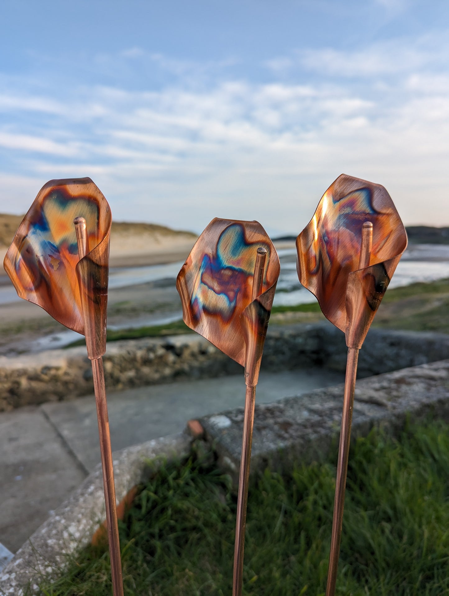 Handmade Copper Calla Lilies for the Garden | UK Made | Rustic & Elegant - Deshca Designs