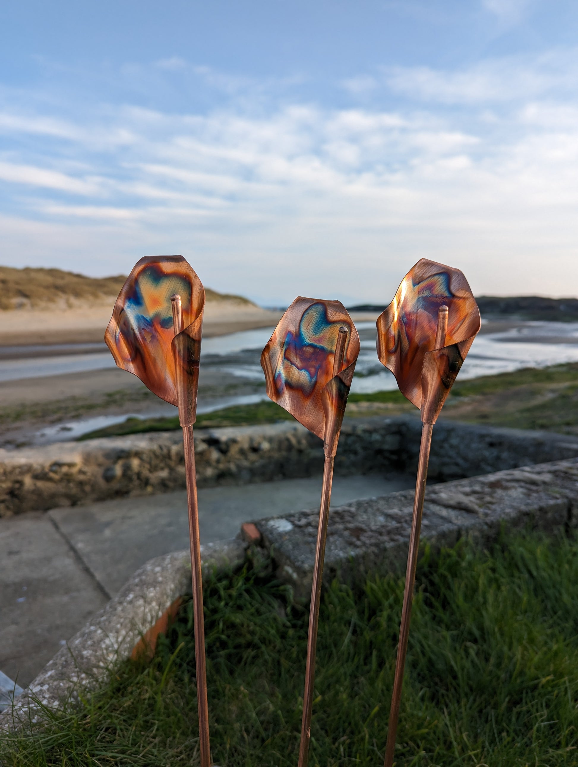 Handmade Copper Calla Lilies for the Garden | UK Made | Rustic & Elegant - Deshca Designs