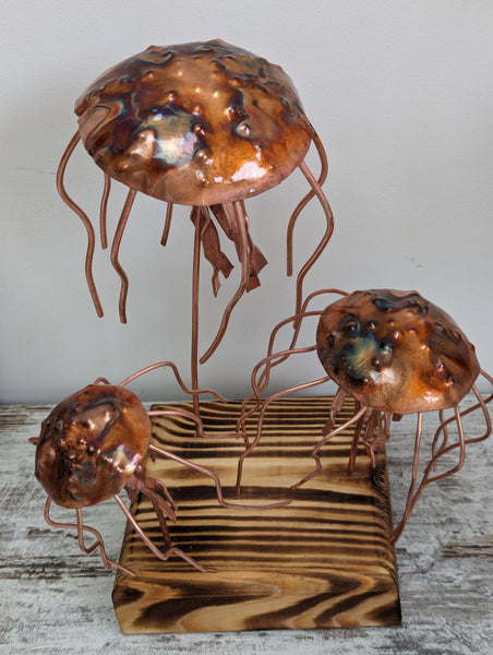 Trio of Copper jellyfish - Deshca Designs