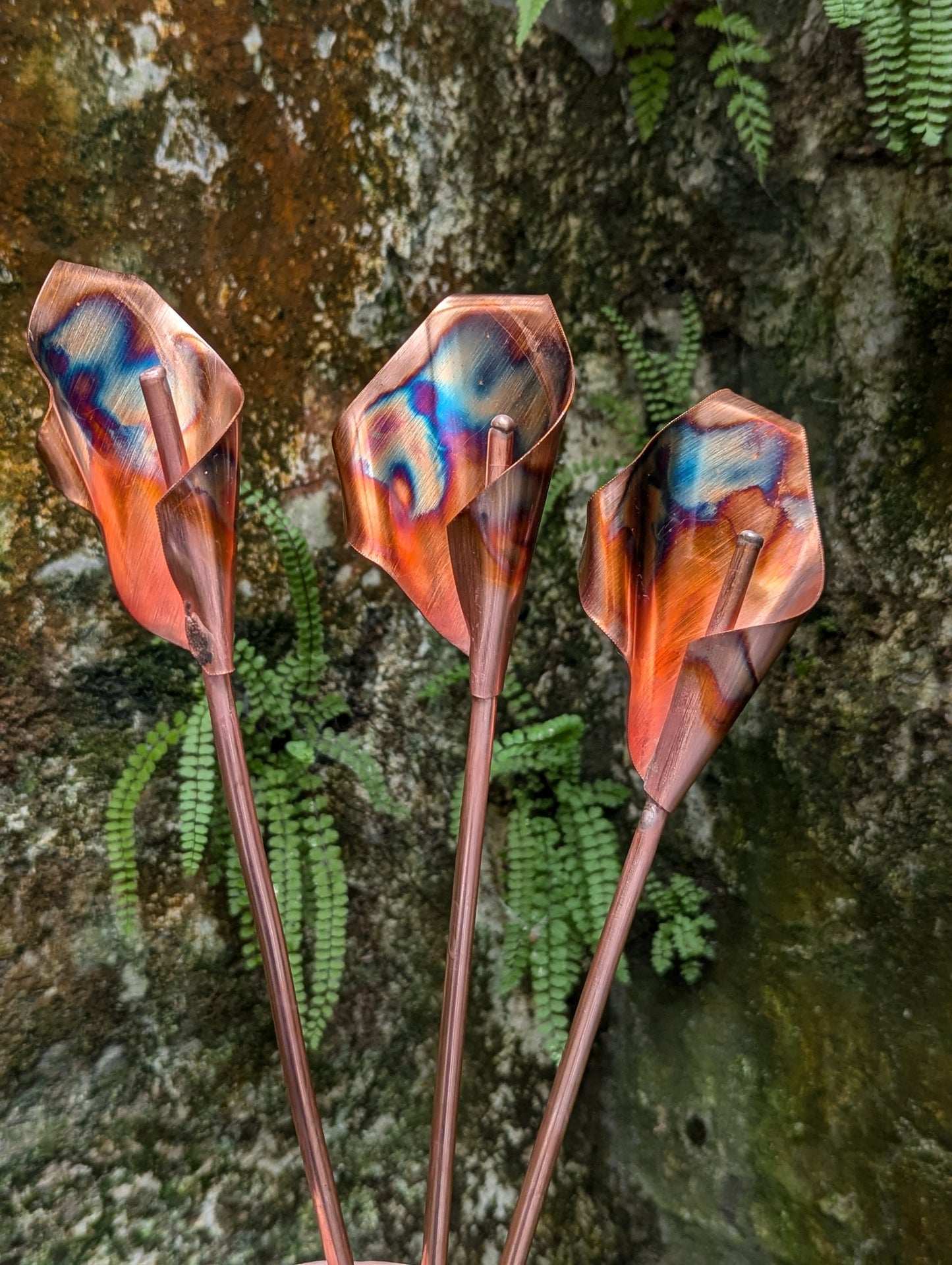 Calla lily, metal flowers, 7th anniversary gift, copper