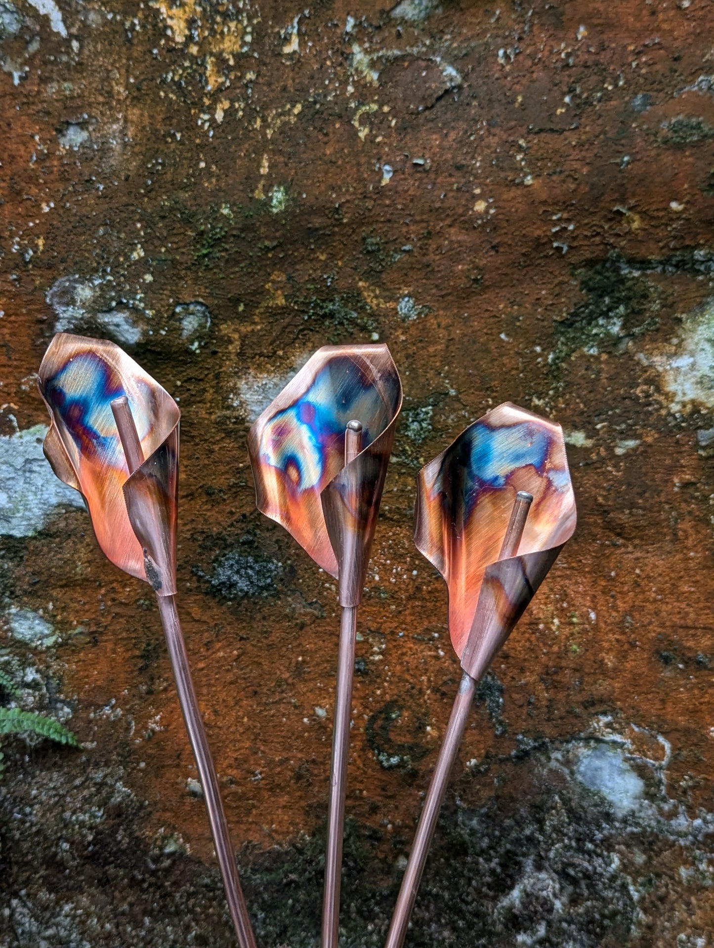 Calla lily, metal flowers, 7th anniversary gift, copper