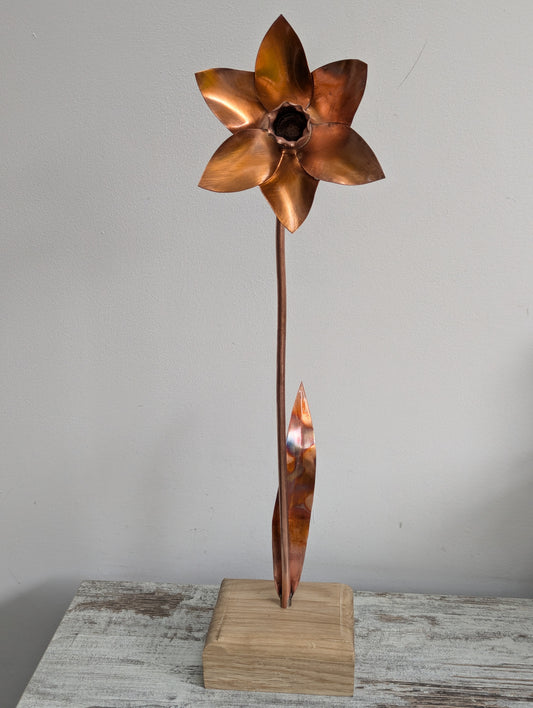 Copper daffodil home decoration gift