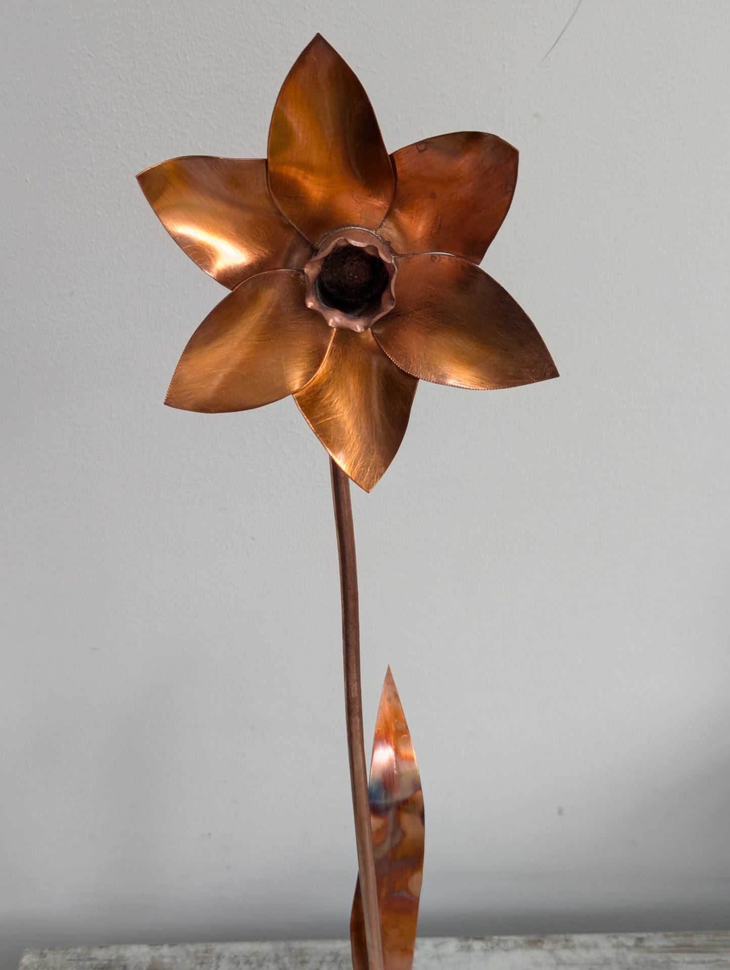 Copper daffodil home decoration gift