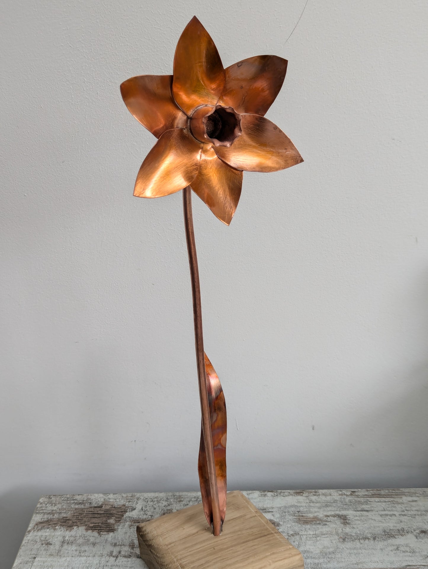 Copper daffodil home decoration gift