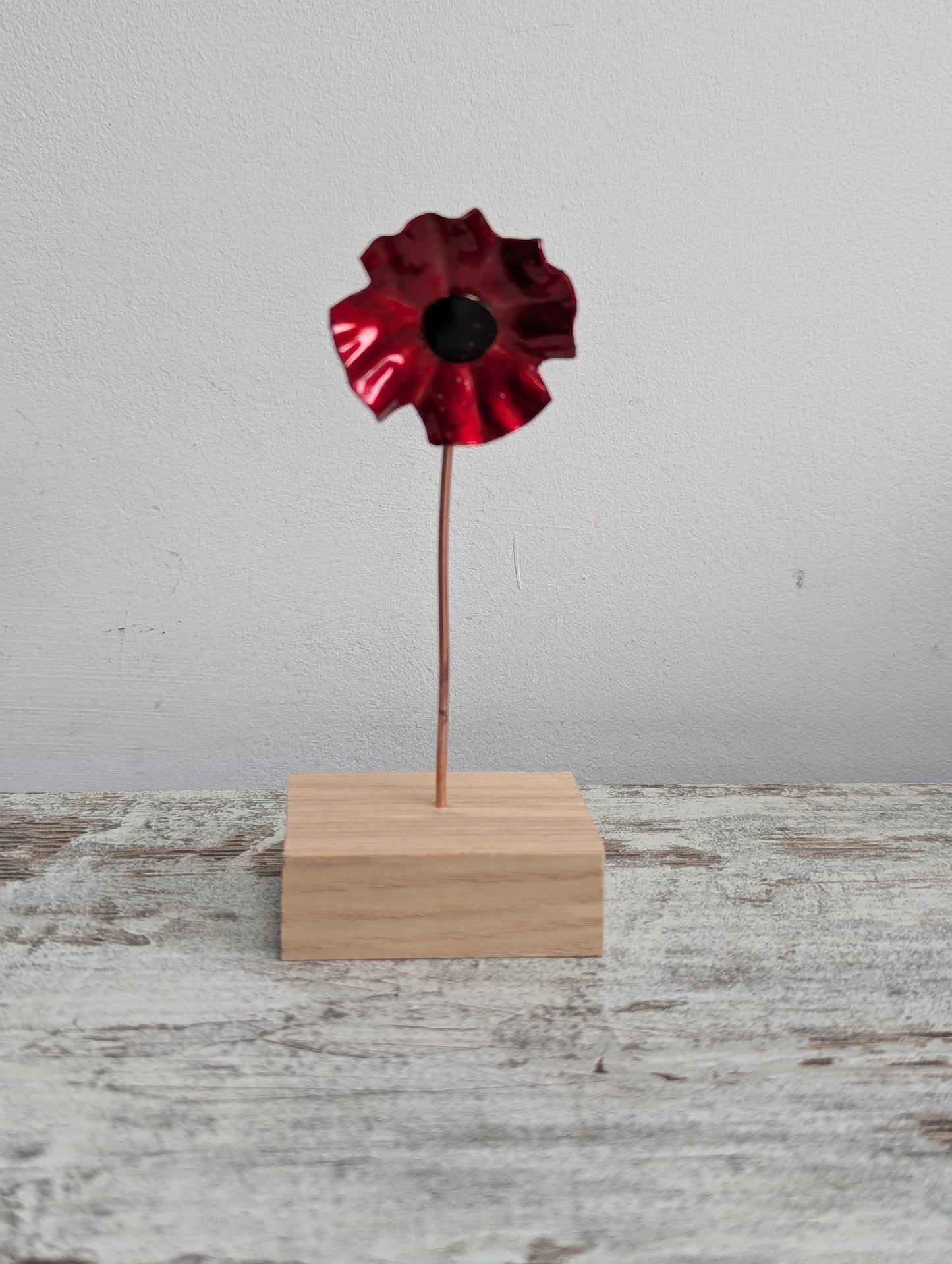 Miniature copper poppy home decoration gift