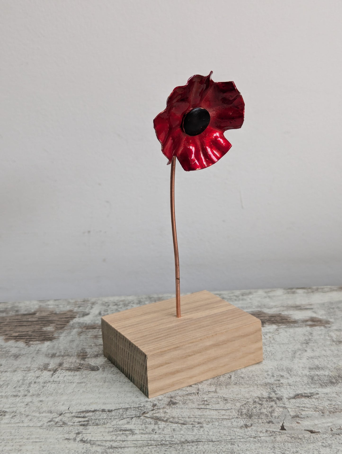 Miniature copper poppy home decoration gift