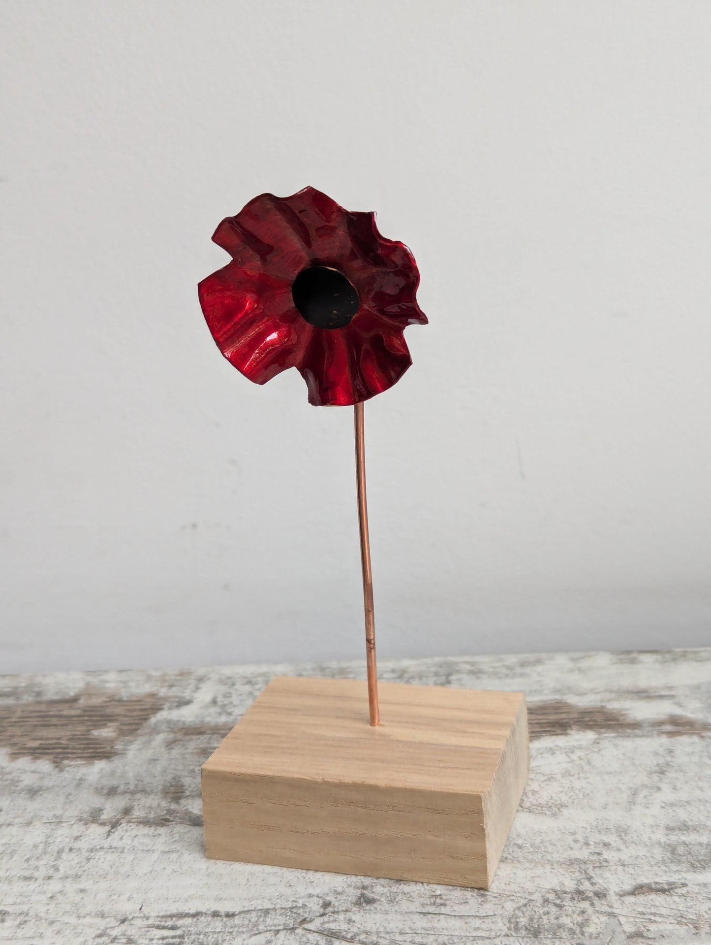 Miniature copper poppy home decoration gift