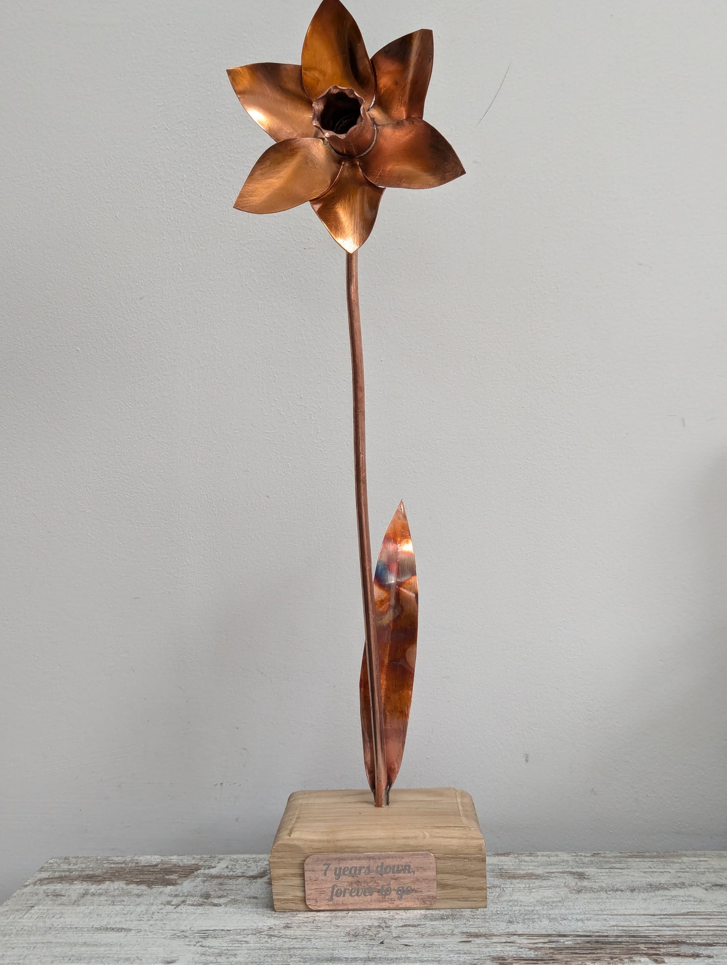 Copper daffodil home decoration gift