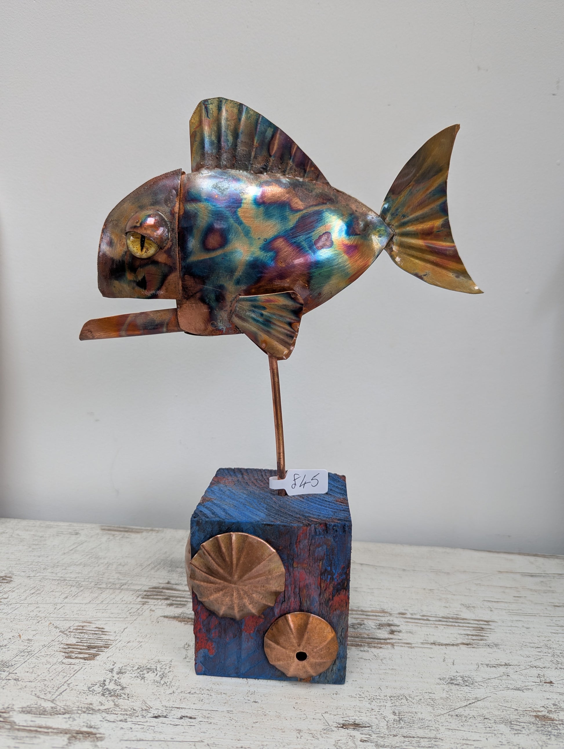 Copper fish sculpture - Deshca Designs