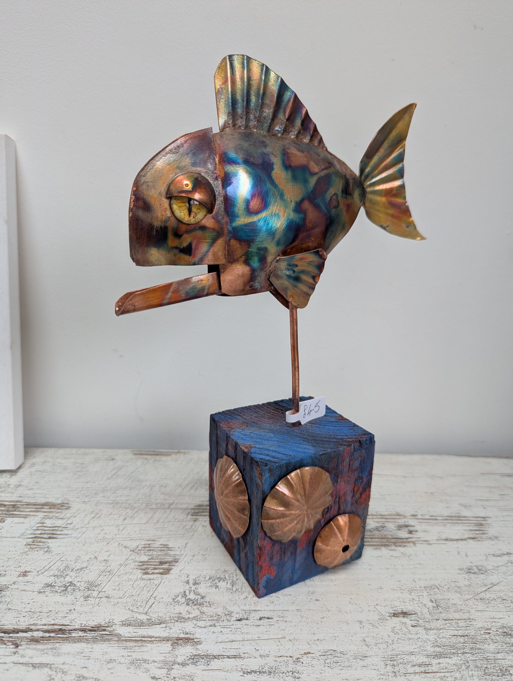 Copper fish sculpture - Deshca Designs