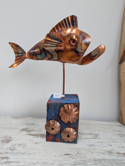 Whimsical copper fish - Deshca Designs