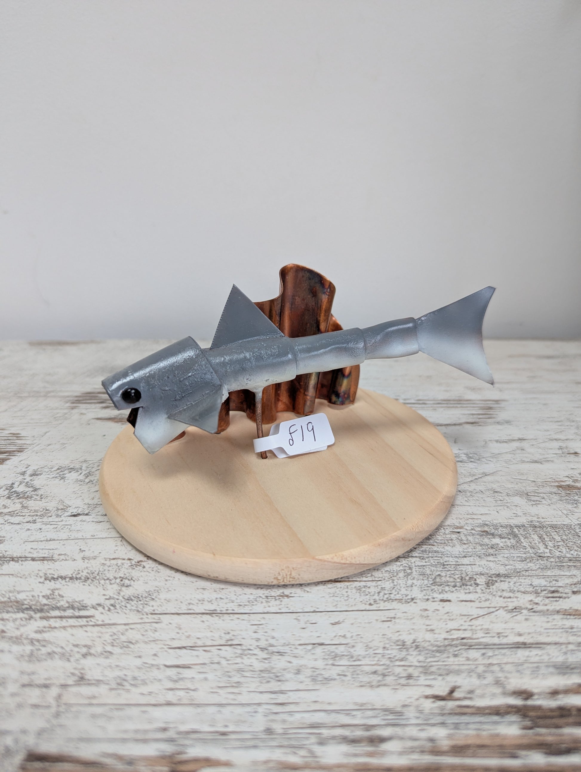 Copper shark table ornament - Deshca Designs