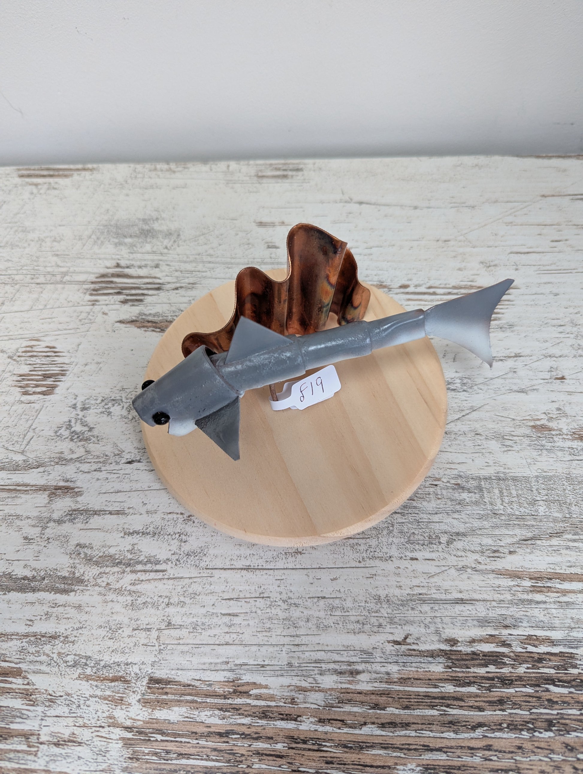 Copper shark table ornament - Deshca Designs