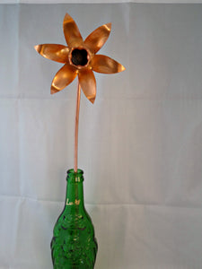 Copper daffodil, metal spring flower