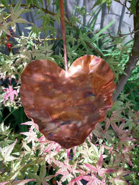 Handmade Copper Hanging Bird Feeder | Made in the UK | Durable & Weatherproof | Attracts Birds to Your Garden - Deshca Designs