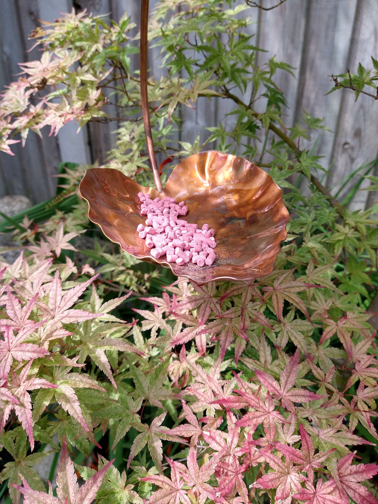 Handmade Copper Hanging Bird Feeder | Made in the UK | Durable & Weatherproof | Attracts Birds to Your Garden - Deshca Designs