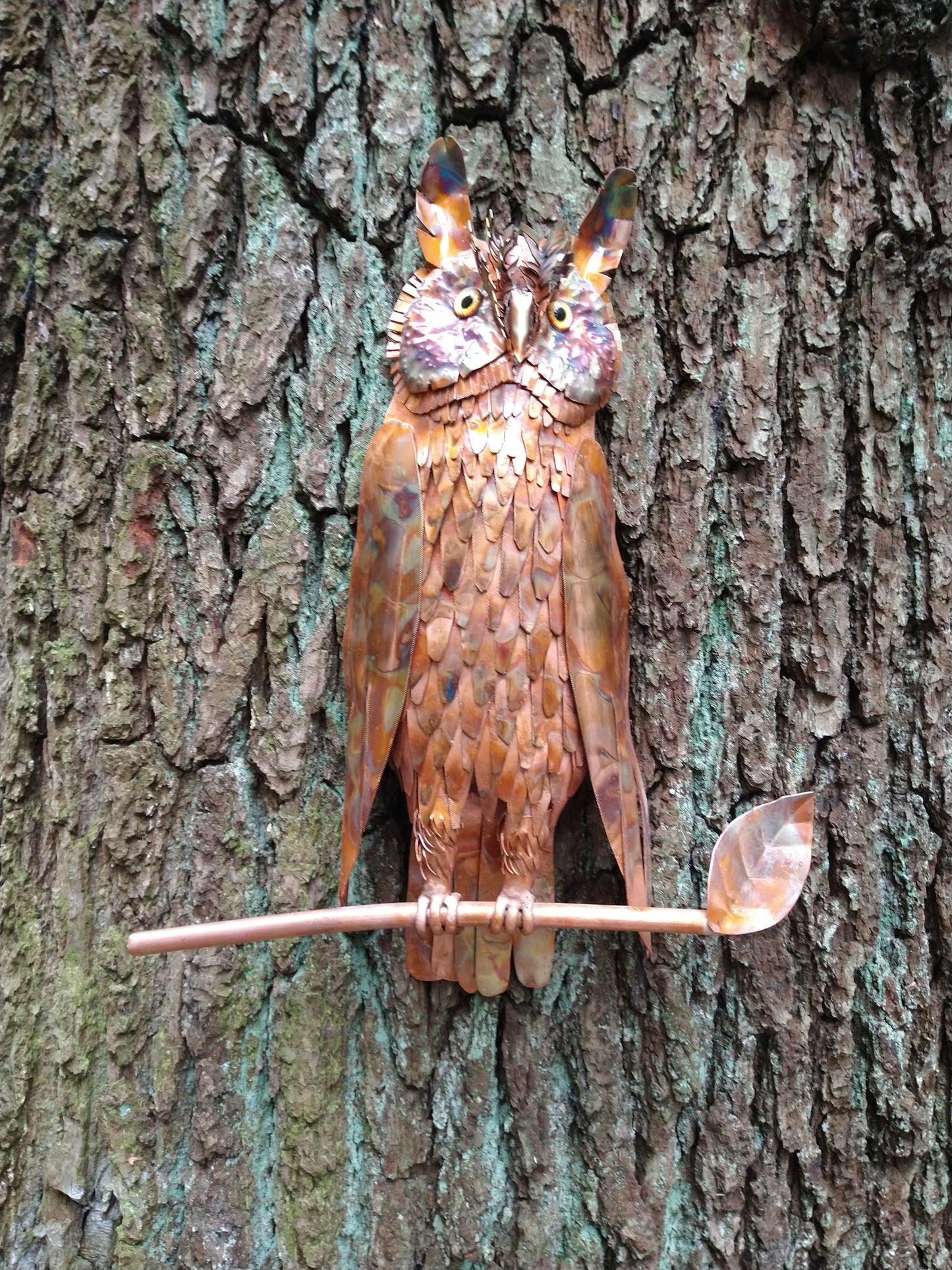 Long-eared owl wall hanging - Deshca Designs