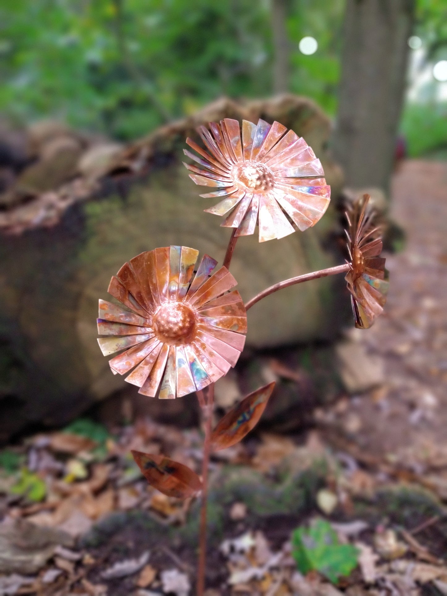 Copper aster garden stake - Deshca Designs