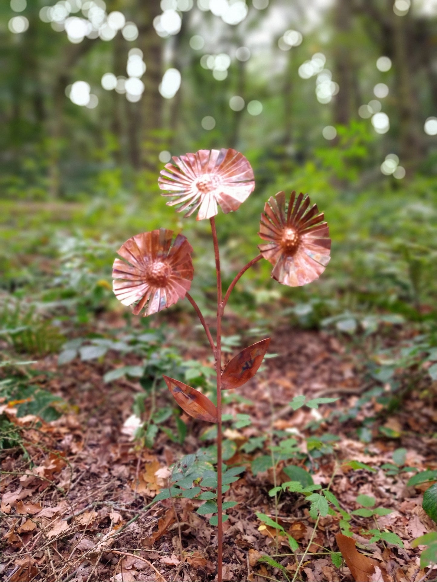 Copper aster garden stake - Deshca Designs