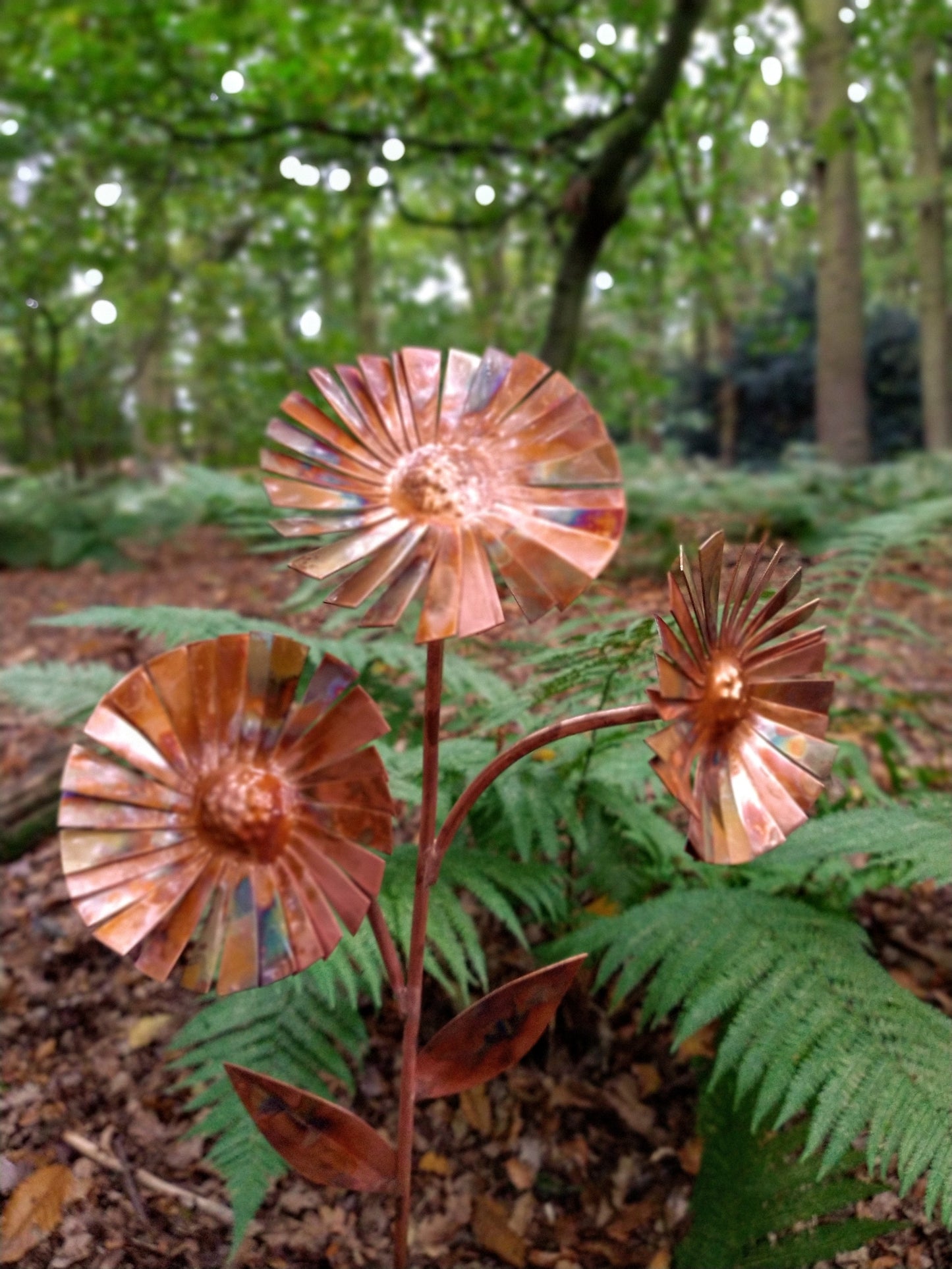Copper aster garden stake - Deshca Designs
