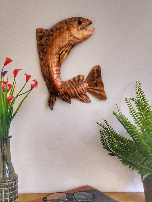 Copper salmon wall art - Deshca Designs