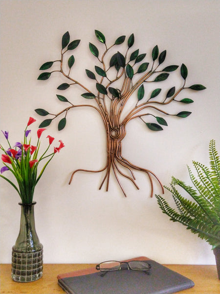 Copper tree wall hanging