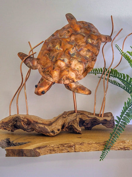 Sea turtle sculpture